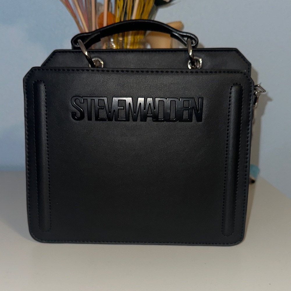 Steve Madden Black Square Handbag